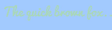 Image with Font Color AAD8B6 and Background Color A2CAFF